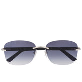C Décor rimless rectangular-frame sunglasses